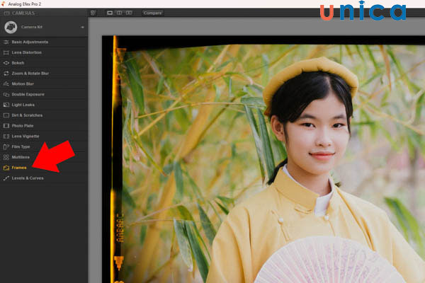 Chọn Frame để tạo khung hình ảnh