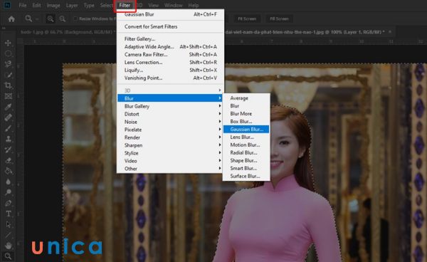 Chọn Gaussian Blur