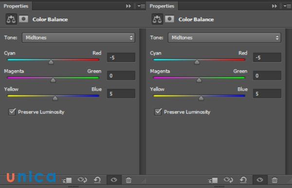 Dùng công cụ “Color Balance” để điều chỉnh lại màu sắc tổng thể trên da