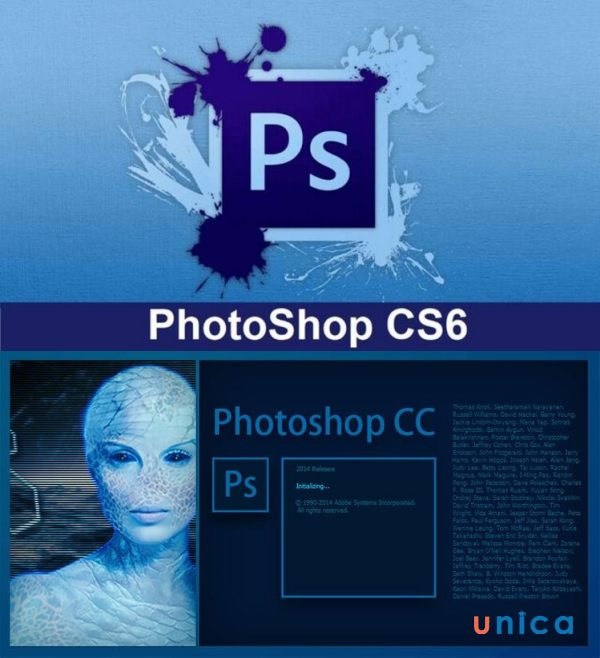 Photoshop cc và cs6 là hai phiên bản khác nhau của photoshop