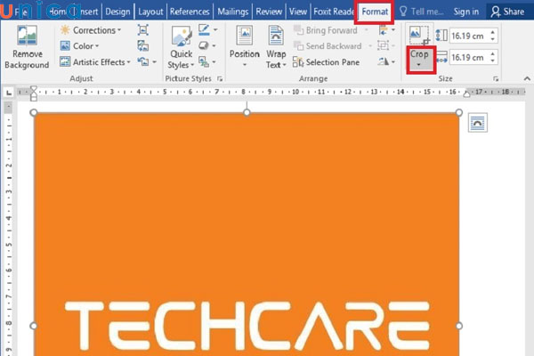 Chọn Format để cắt ảnh