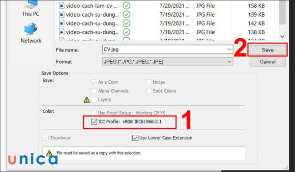 Xuất CV chất lượng cao trong Photoshop