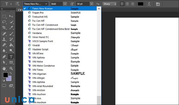 Dùng font chữ chuyên nghiệp