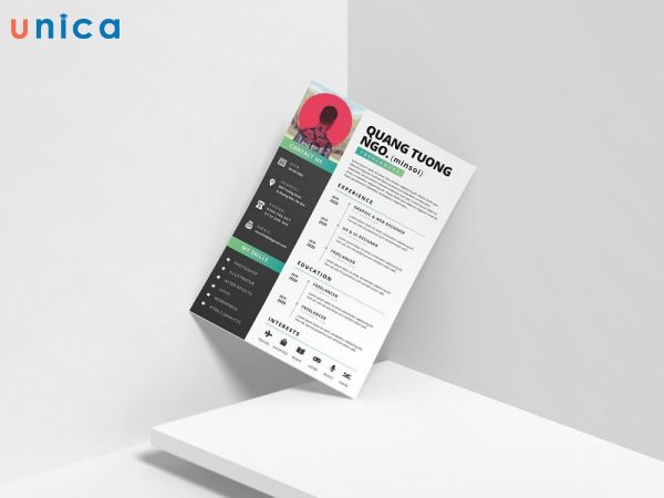 Dùng màu sắc phù hợp với từng vị trí công việc trên CV