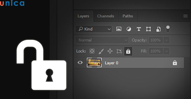 Chức năng khoá layer trong Photoshop giúp bảo vệ lớn quan trọng