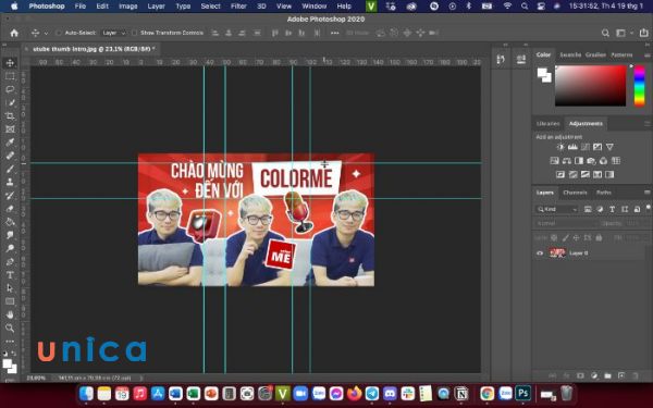 Guides là các đường kẻ dọc hoặc ngang, được kéo ra từ thanh Rulers (thanh thước) ở hai cạnh trên và bên của khung làm việc