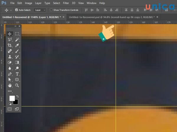 Tạo lưới bằng Rulers trong pts