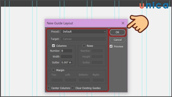 Nhấn OK sau khi thiết lập xong các chế độ