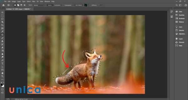 Khi xóa đối tượng trong photoshop, bạn nên tạo nhiều lớp (Layers) riêng biệt cho mỗi vùng trống bạn muốn điền vào
