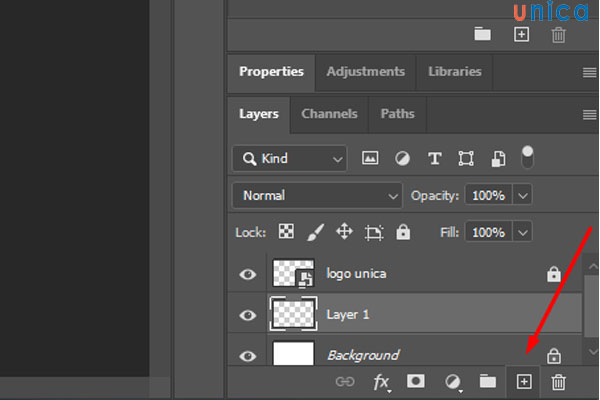 Nhấn chuột vào Create a new Layer