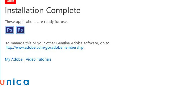 Cài đặt về máy thành công
