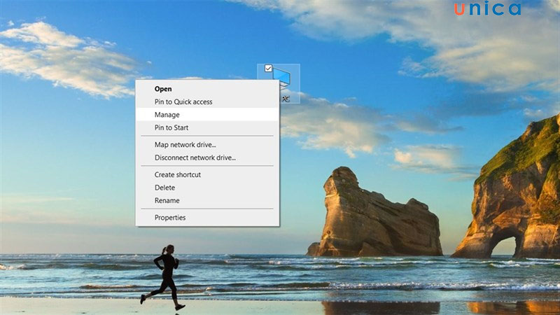 Nhấp chuột chọn Manage
