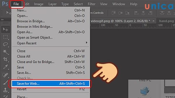 Lưu ảnh động bằng Save for Web