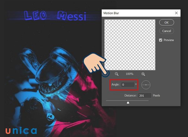 Tùy chỉnh ở phần Angel