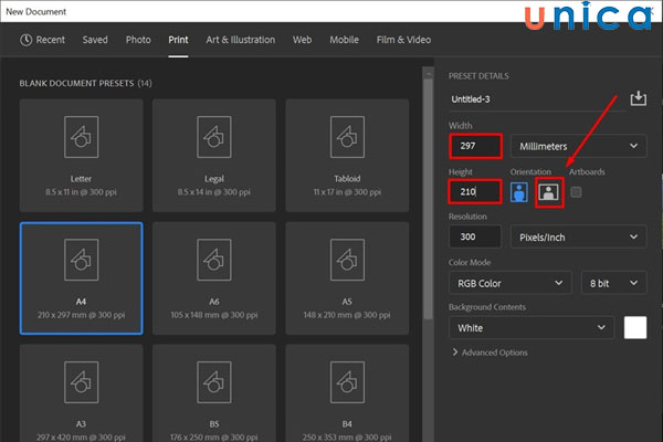 Đảo trang A4 sang ngang