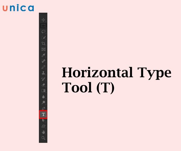 Chọn Horizontal Type Tool (T)