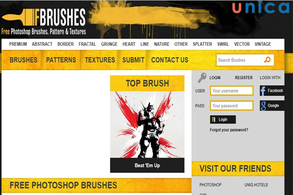 Fbrushes có thư viện hơn 5.000 brush có sẵn