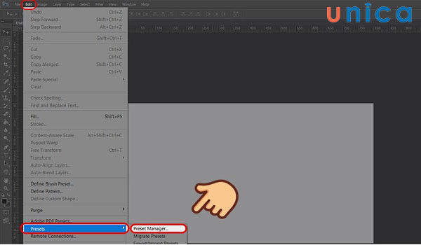 Chọn Preset Manager