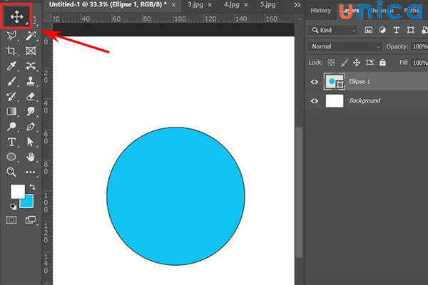 Hình tròn đã tạo được trong Photoshop