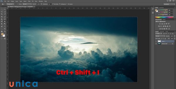 Đảo ngược vùng chọn bằng tổ hợp phím tắt Ctrl + Shift + I