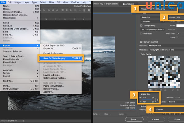 Thay đổi thông số ảnh rồi nhấn Save để lưu