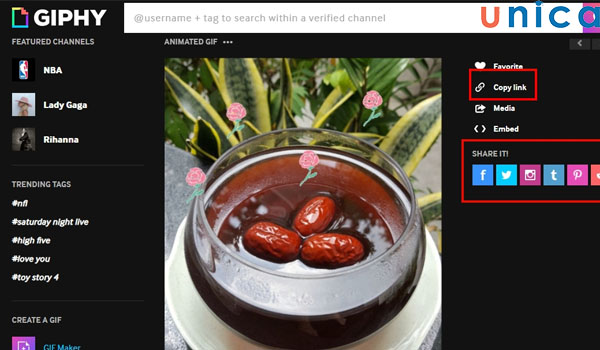 Chia sẻ lên mạng xã hội