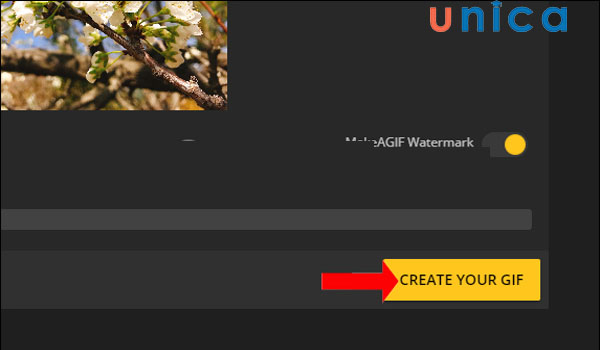 Chọn Create your gif để tạo ảnh động