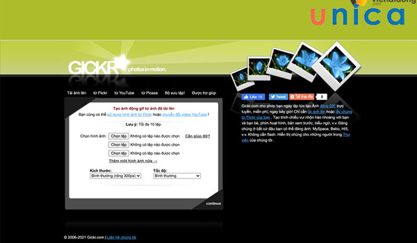 Gickr.com giúp tạo ảnh gif đơn giản