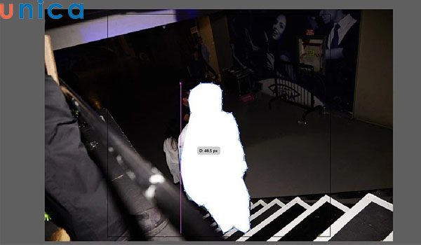 Vẽ hình dạng ảnh muốn cắt bằng bút Pen Tools