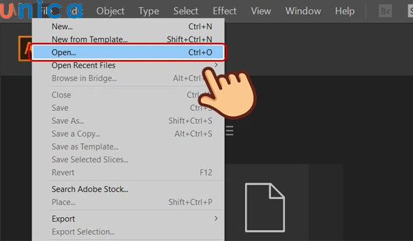 Chọn Open để mở hình ảnh