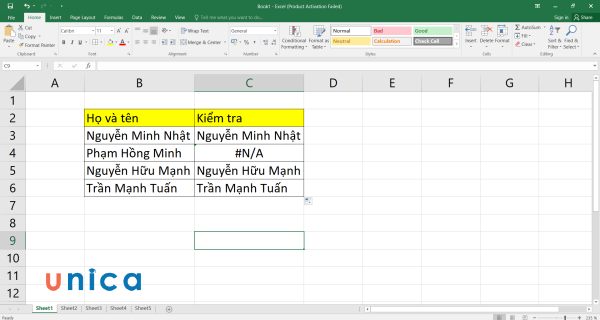Bảng kết quả cuối cùng