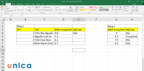 Kết quả sau khi nhấn Enter