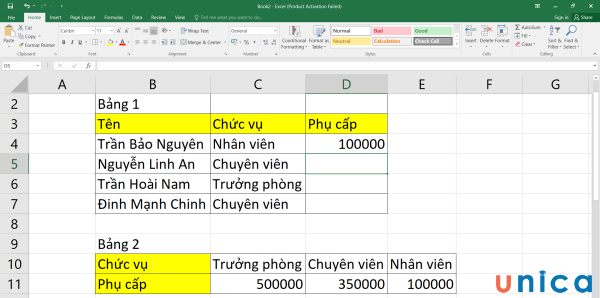 Hướng dẫn ứng dụng hàm Hlookup