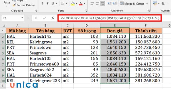 Hàm VLOOKUP cho phép bạn tra cứu một giá trị
