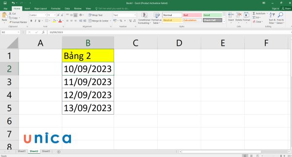 bảng kết quả hiện ra
