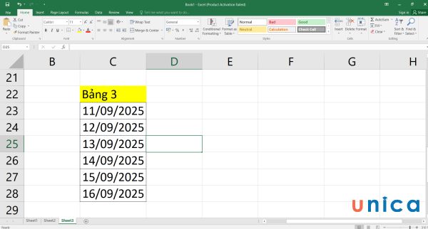 cách chuyển ngày tháng năm sang dạng text bằng phím tắt