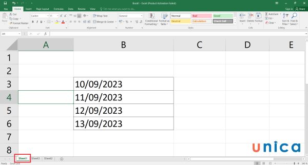 Chọn sheet cần sao chép