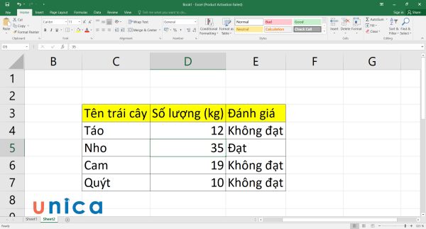Copy công thức xuống các ô
