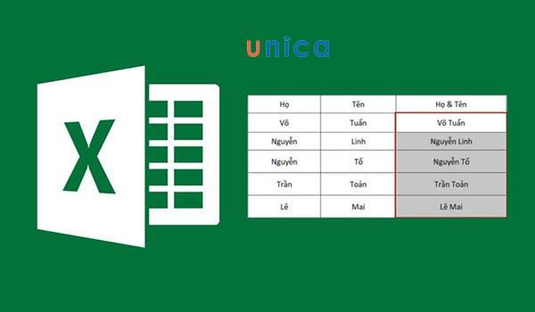 Gộp họ và tên trong excel giúp bạn dễ dàng đọc hiểu dữ liệu