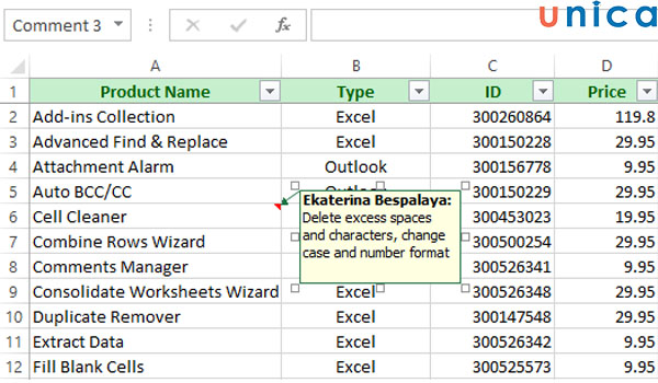 Cách phân biệt giữa bình luận và ghi chú trong Excel