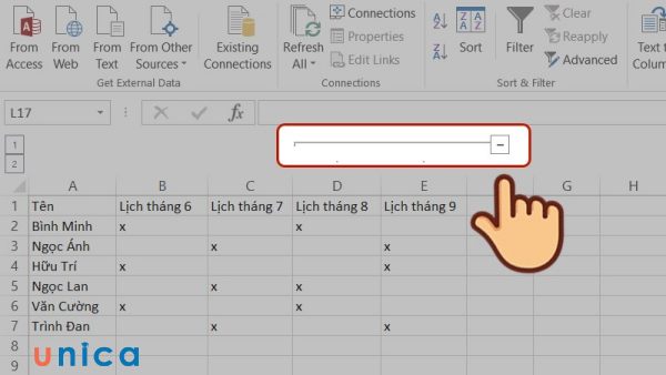 Chức năng group trong excel có tác dụng nhóm các dòng, cột hoặc trang tính lại với nhau