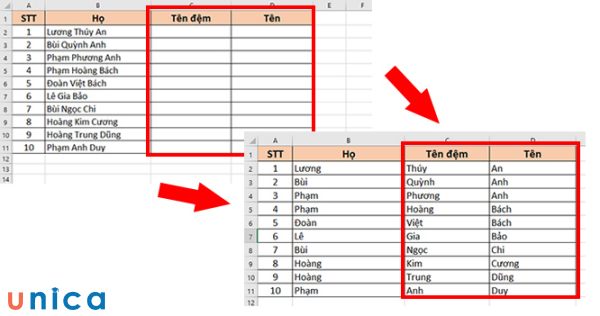 Chia cột trong Excel giúp phân tích và thống kê dữ liệu dễ dàng hơn