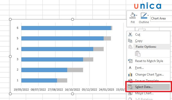 Mở hộp thoại Select Data Source