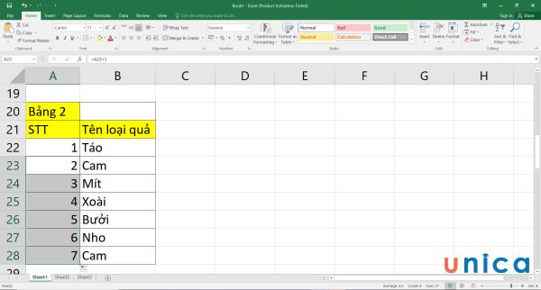 Kết quả sau khi kéo thả chuột