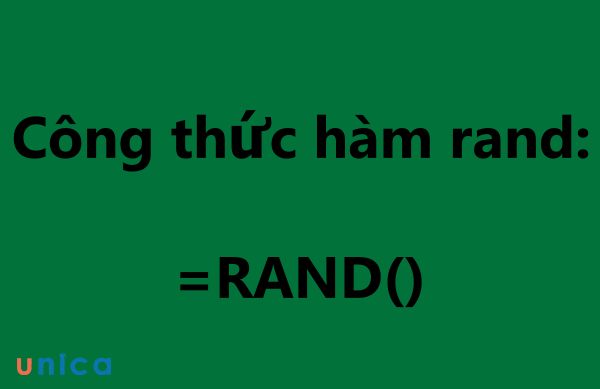 Công thức của hàm rand trong excel