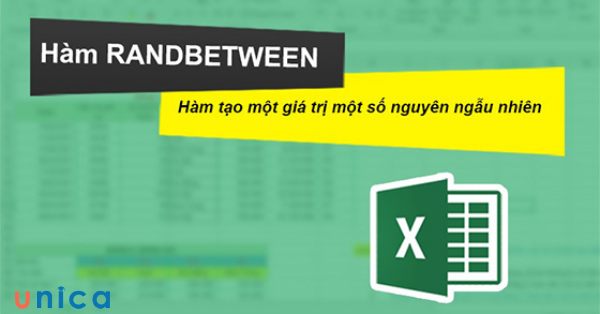 Hàm Randbetween trong excel thuộc nhóm hàm ngẫu nhiên