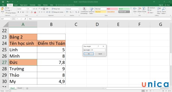 Nhập chiều cao mong muốn
