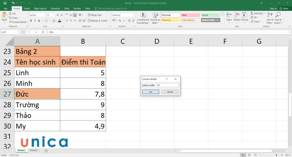 Nhập kích thước muốn điều chỉnh
