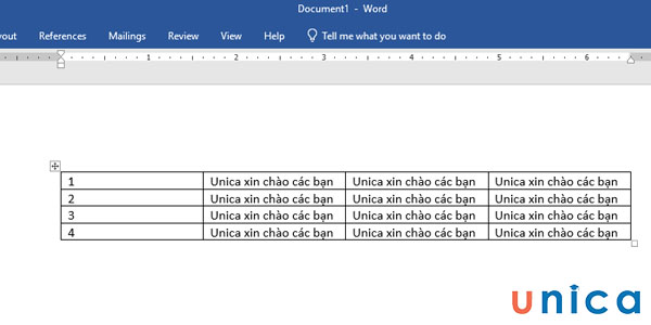Kết quả hiển thị