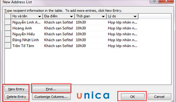 Điền các thông tin cơ bản